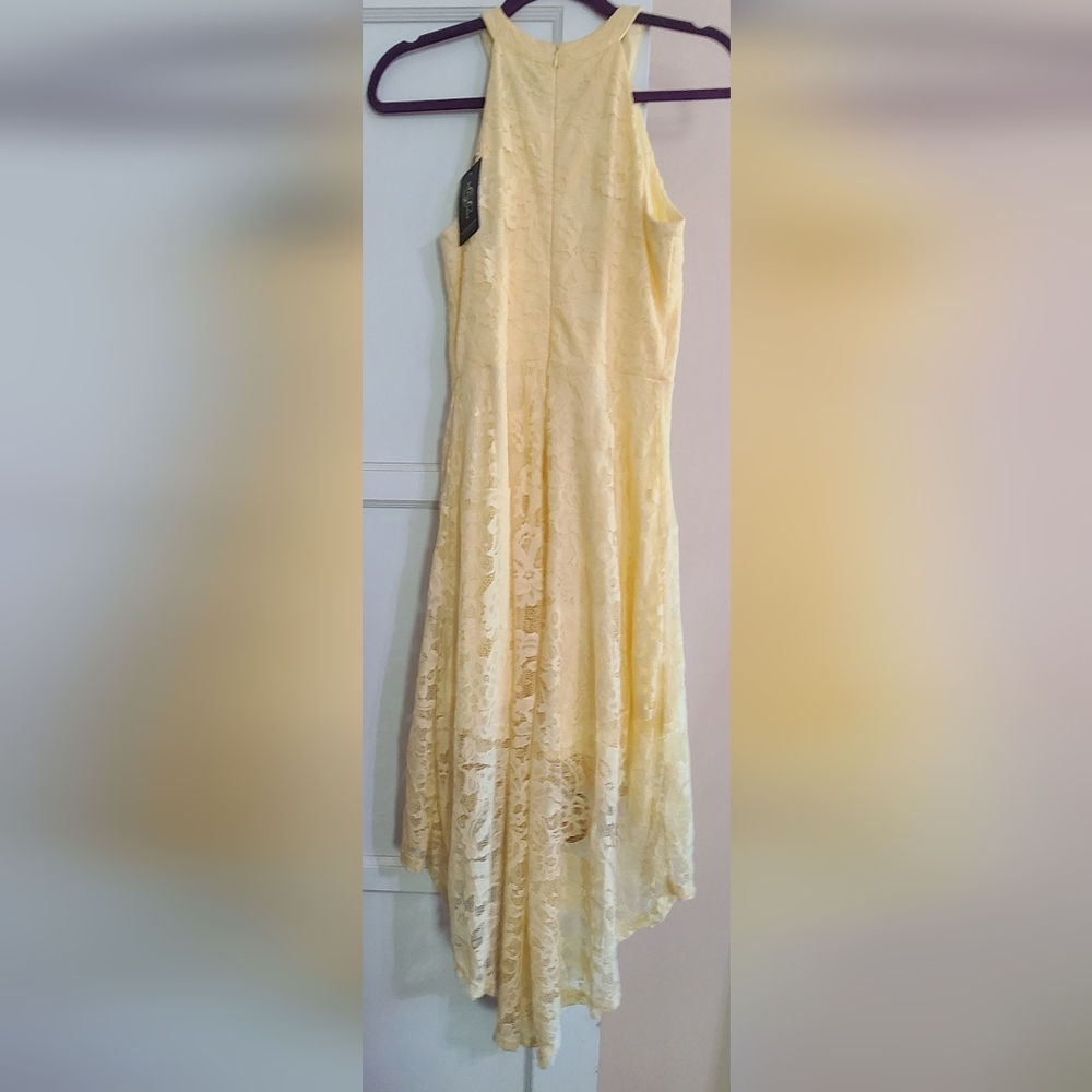 Elegant Yellow Lace Dress - Picture 2 of 3
